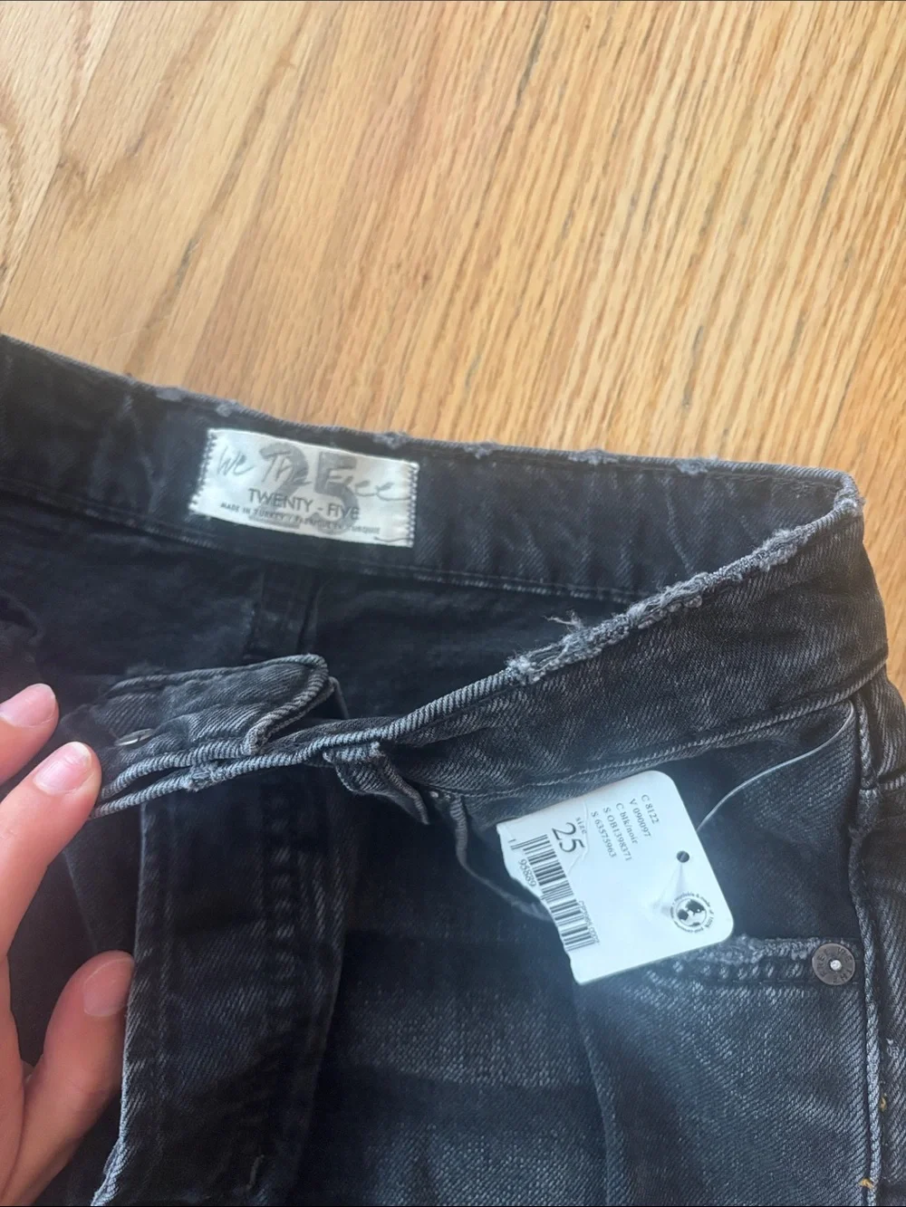 NWT We The Free Black Distressed Jeans